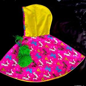 Little Girls’ Reversible Poncho